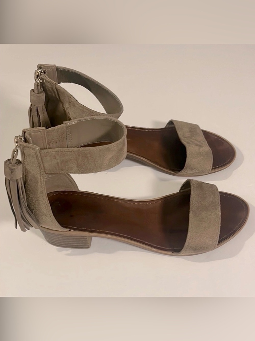 Rock & Candy Elegant Tan Suede Women's Sandals